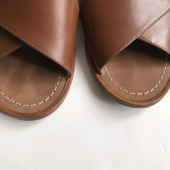 Kate Spade Womens Sandals Brown Leather Straps Side Buckles 3/4" Heel Size 6 M - Picture 5 of 9